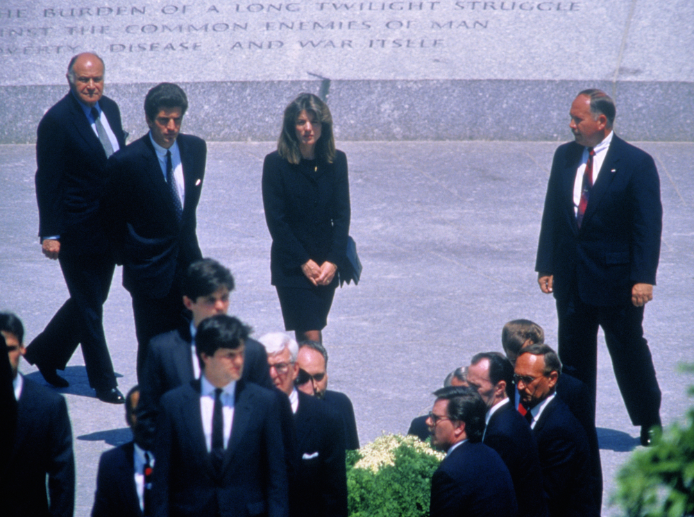 The Kennedy children at their mother Jackie Kennedy's funeral.