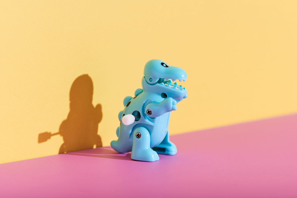 A wind-up toy Tyrannosaurus