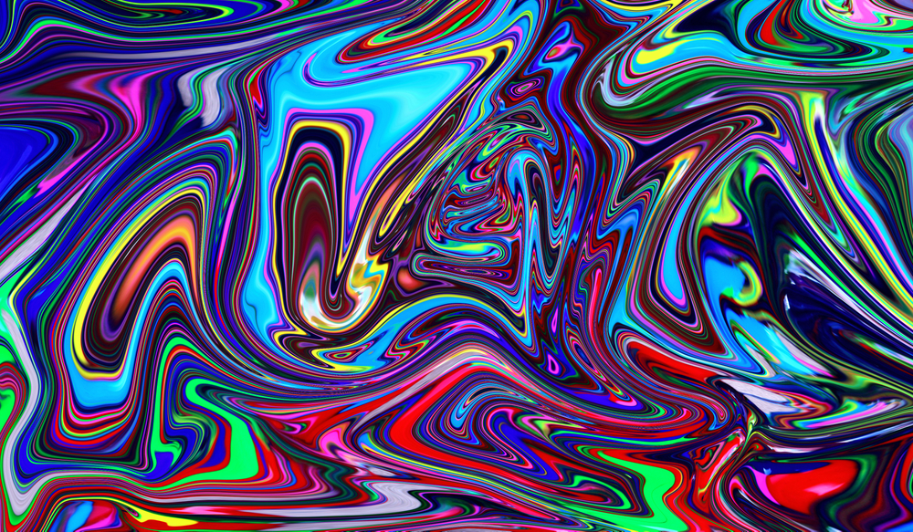 Trippy psychedelic colorful pattern