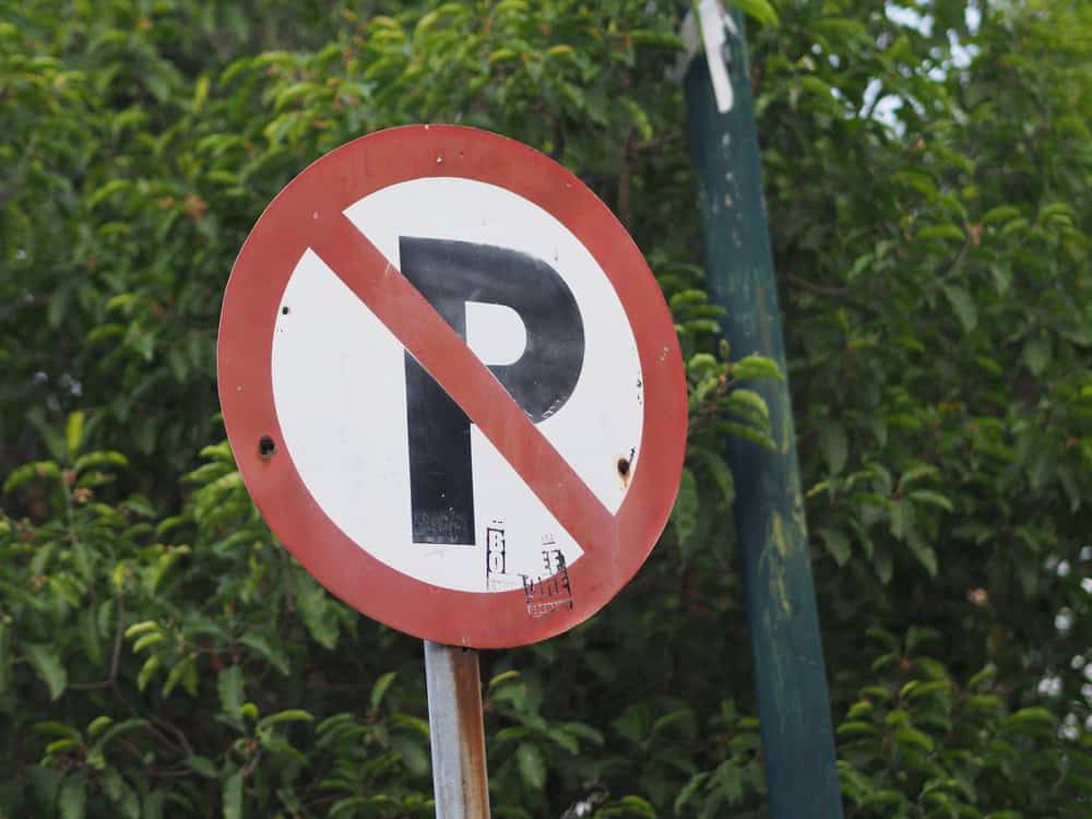 No parking traffic sign