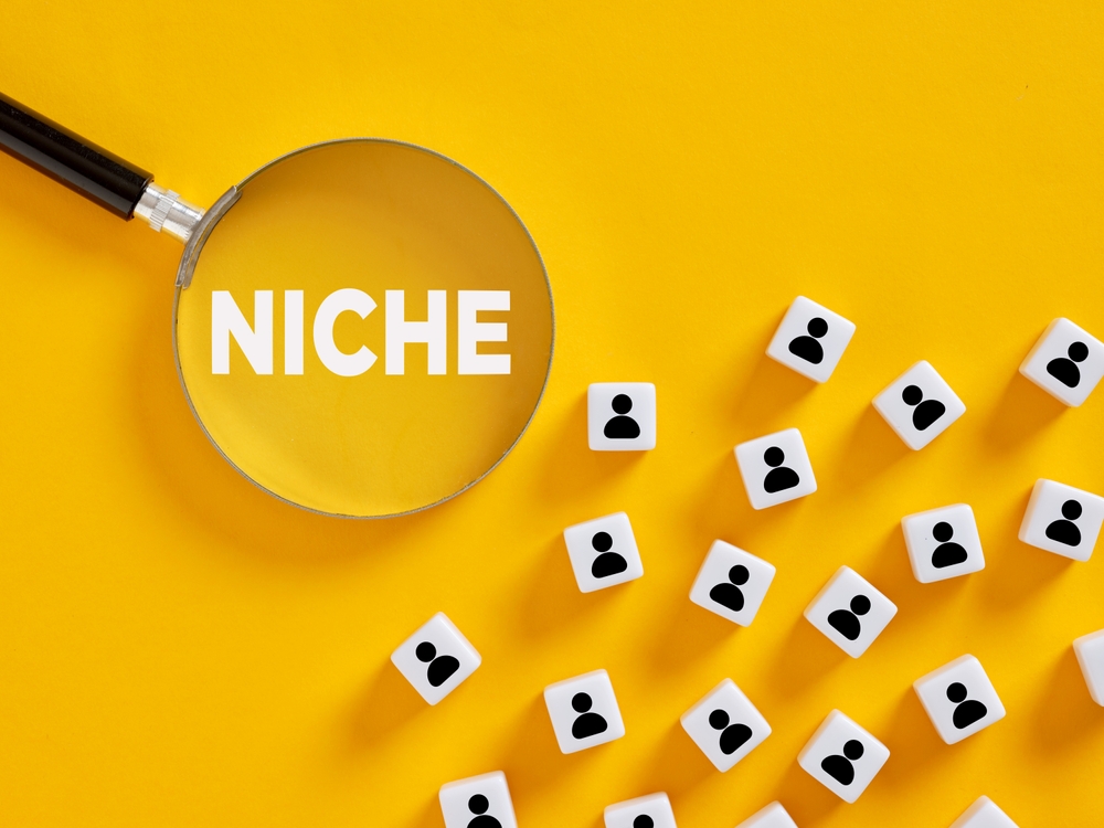 The word "Niche" on a yellow background