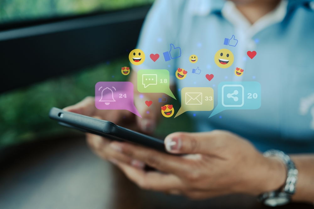 A business person using emojis in professional setting