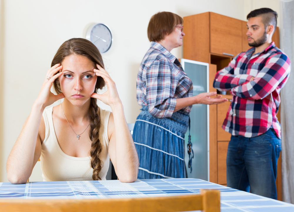 A mother-in-law interfering in the quarrel between husband and wife