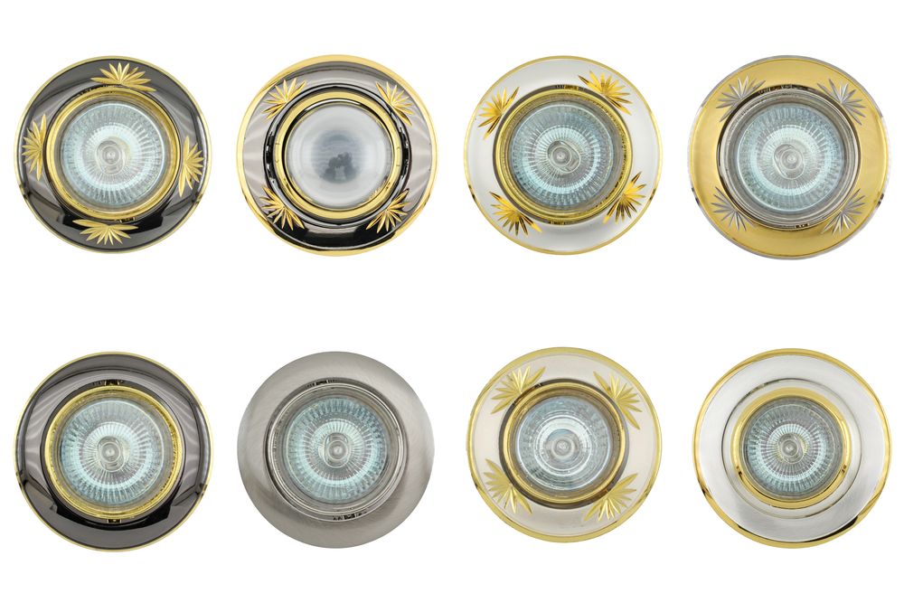 A collection of halogen bulbs and lights
