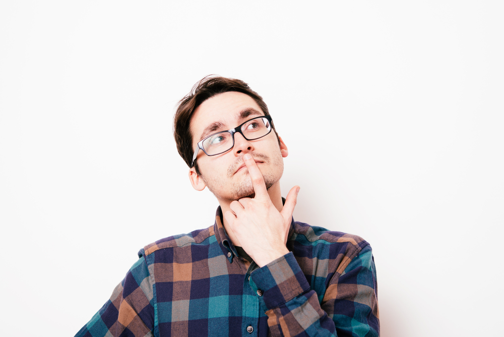 A man thinking