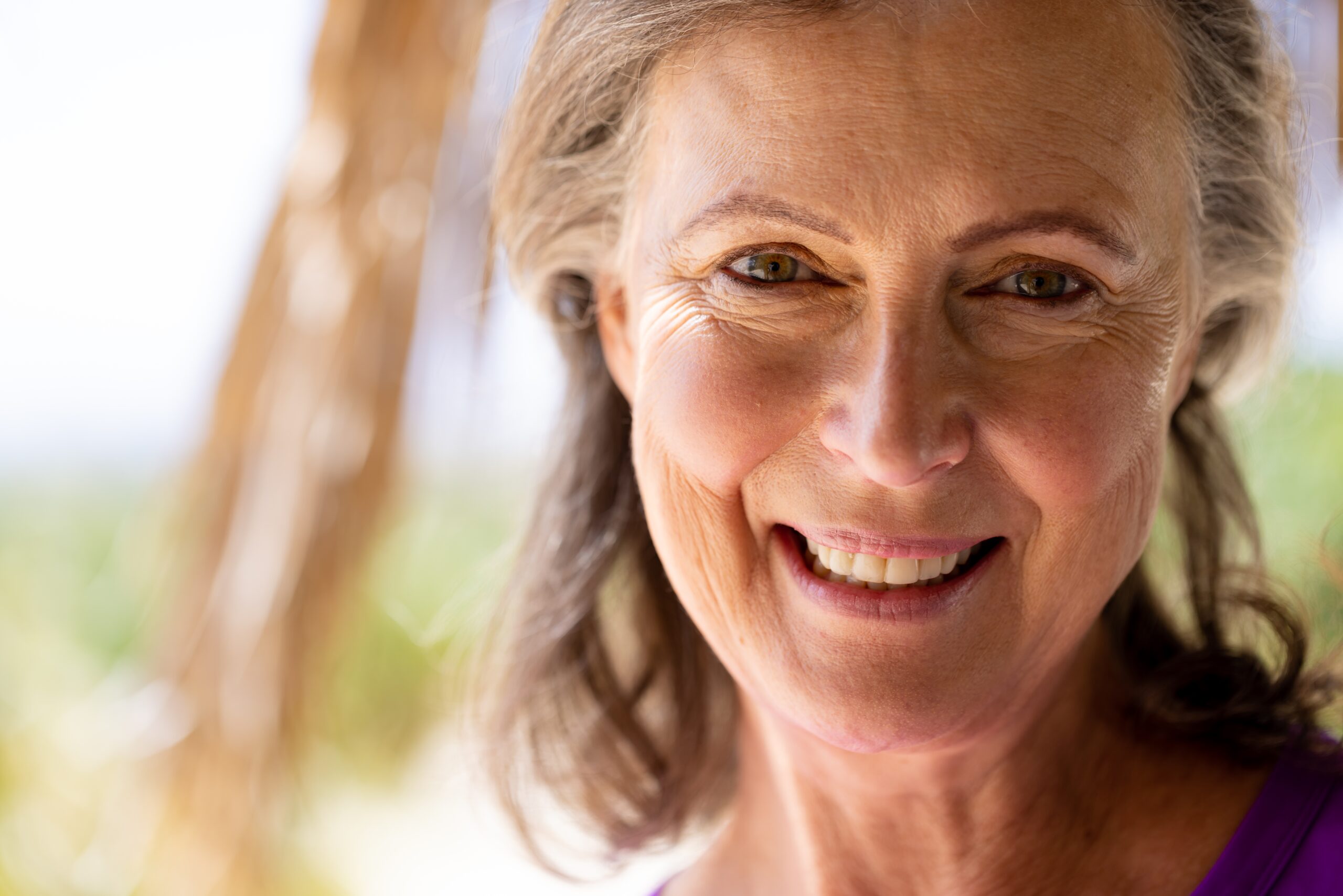 Close up of a naturally beautiful woman on a holiday
