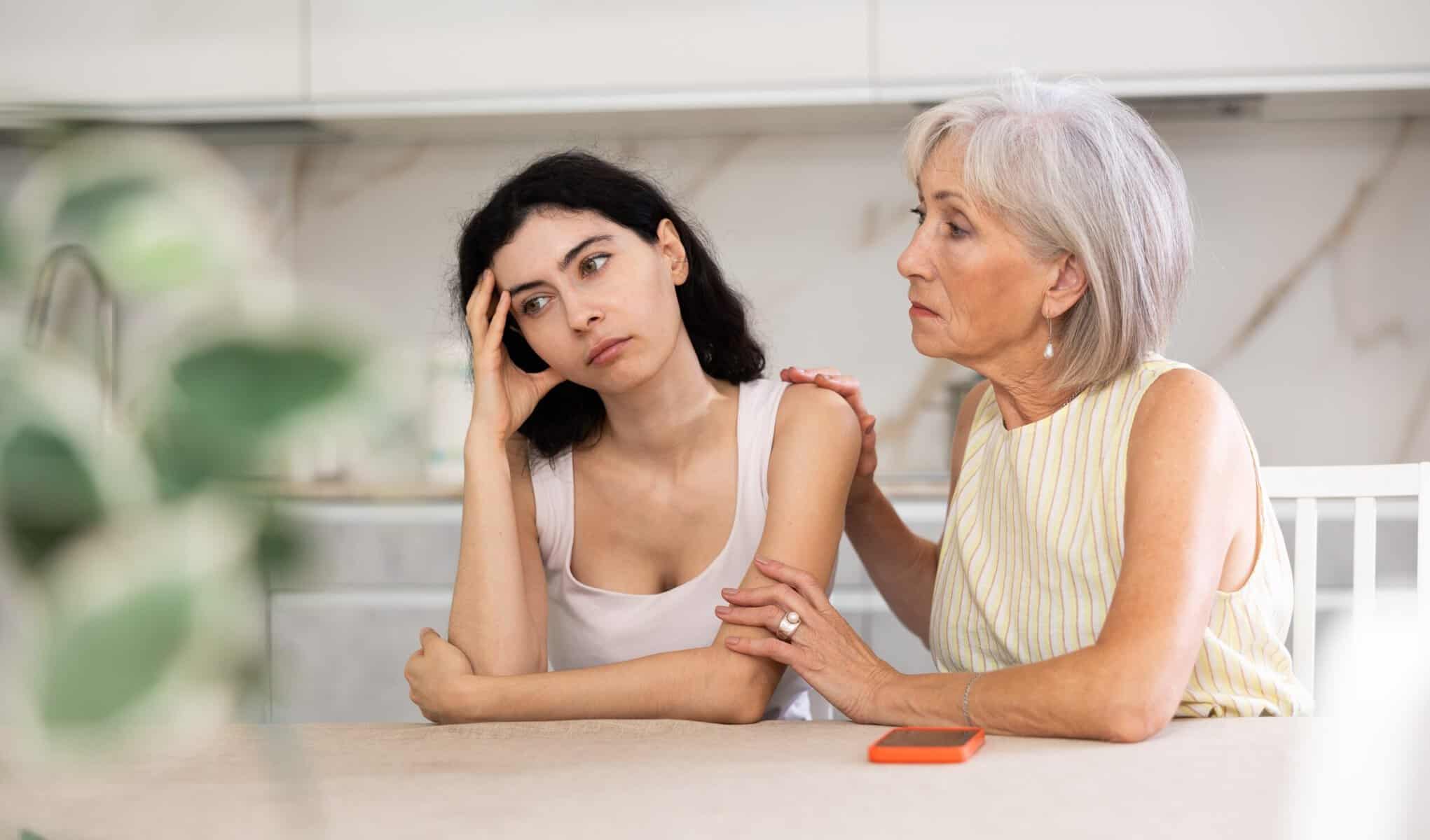 A mother is feeling distance from her adult daughter.