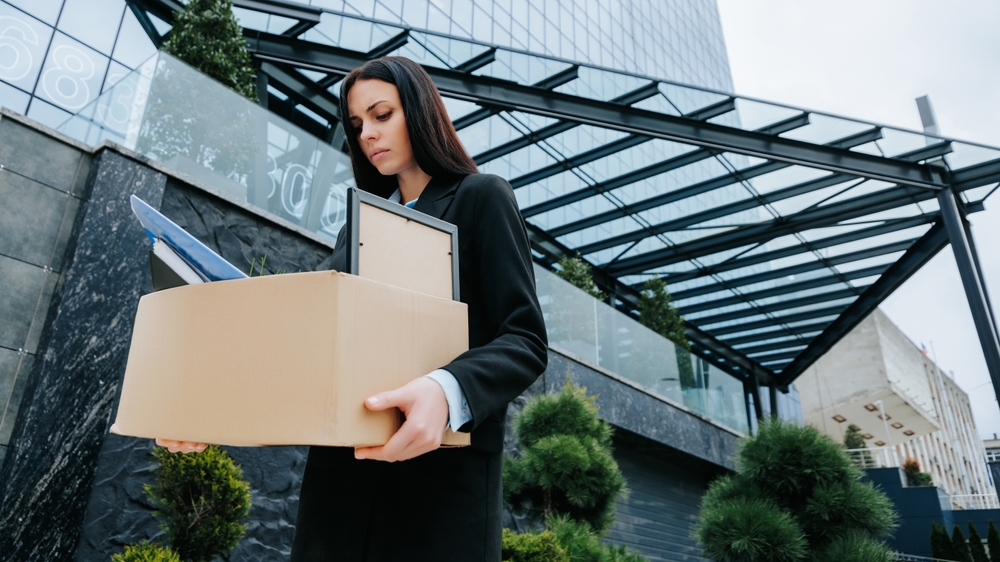 A young woman fired from her job