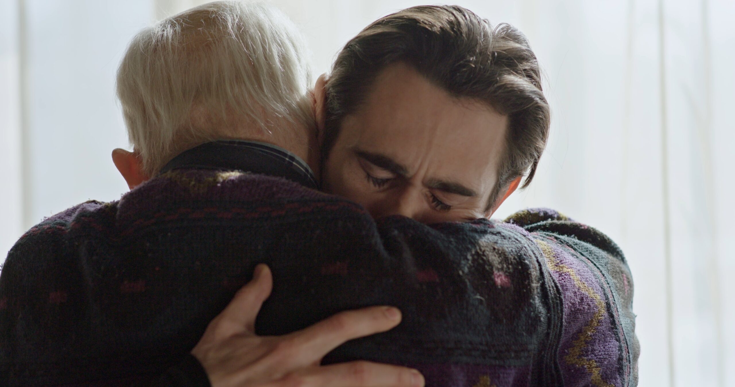 Father and son saying goodbye for the last time.