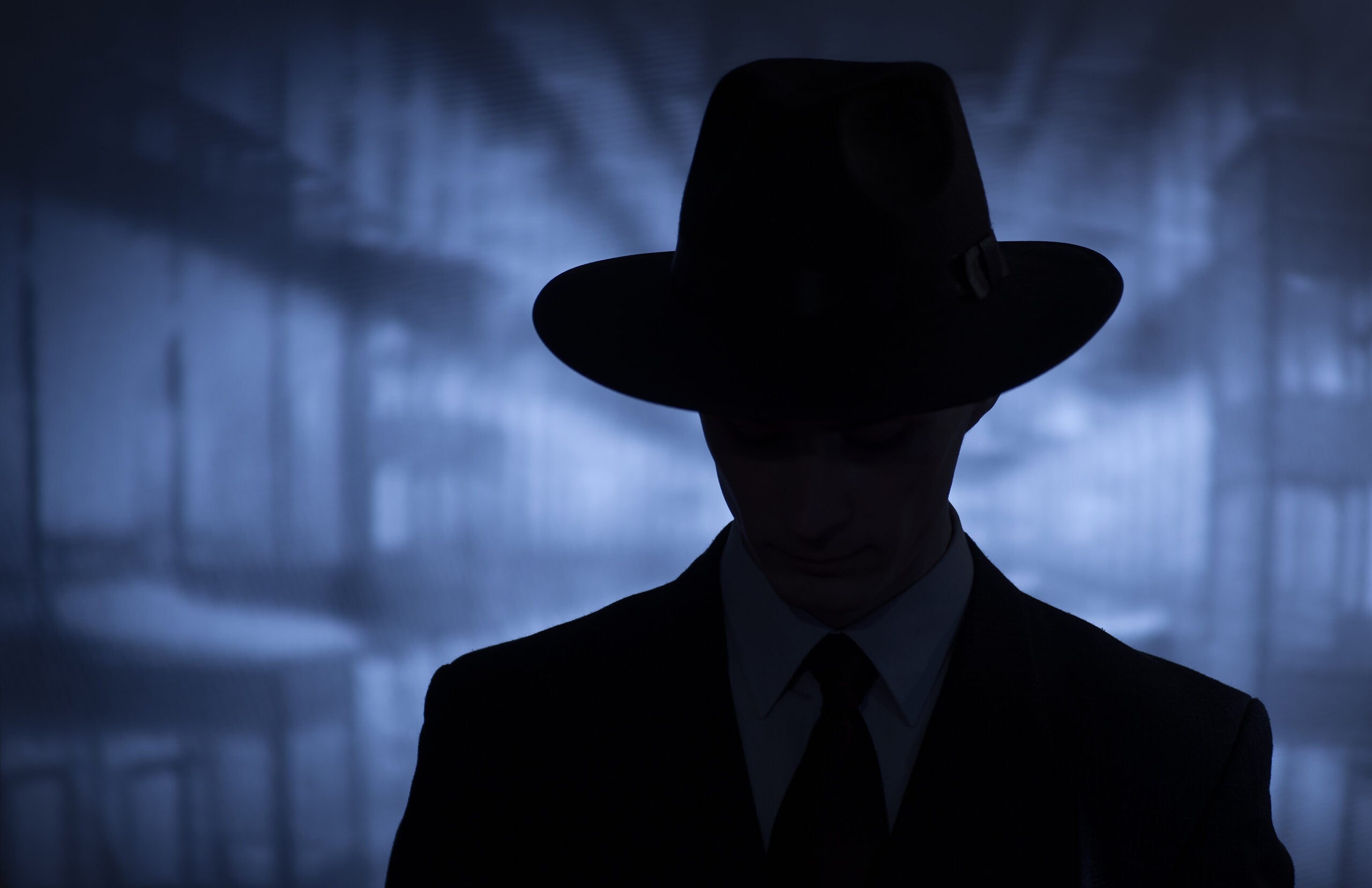 Mysterious villain-esque silhouette of a man.