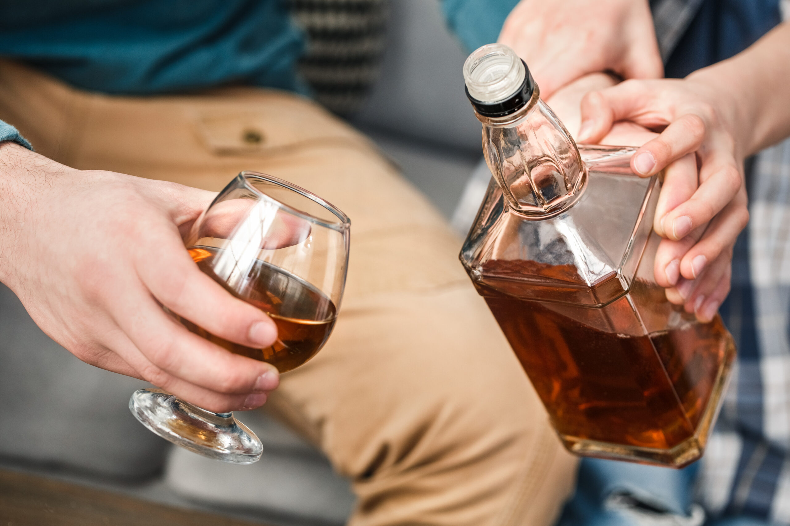 A boy wishing his father would stop drinking alcohol.