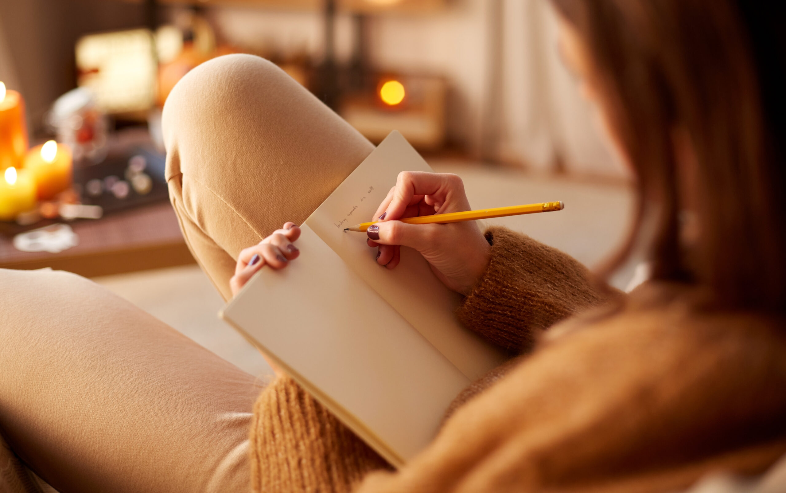 A woman journaling her thoughts.