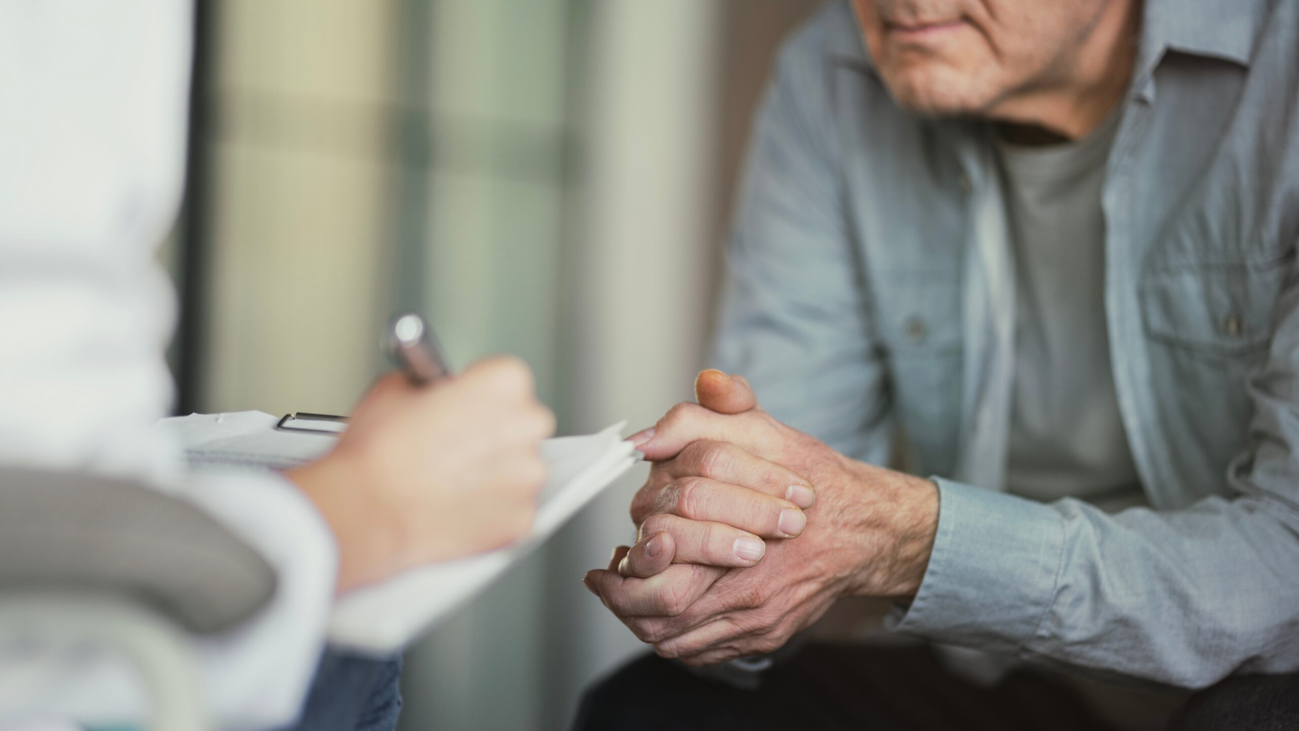 A retired senior man in psychotherapy.