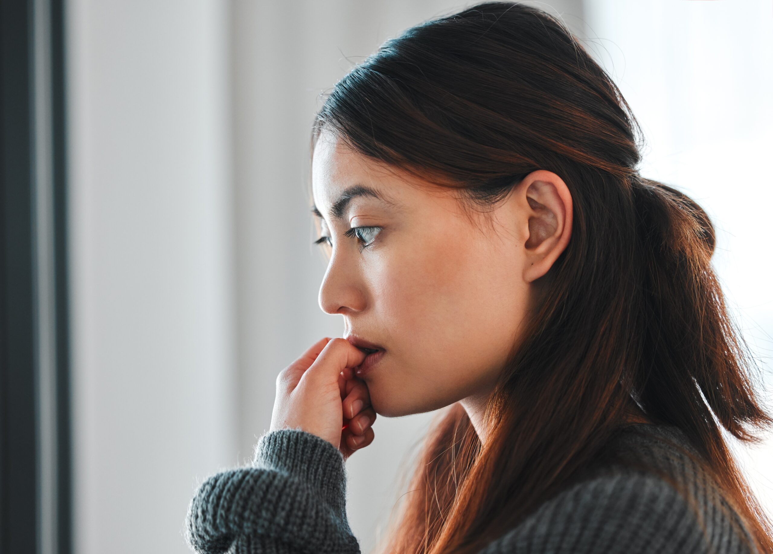 A woman struggling with her loneliness.