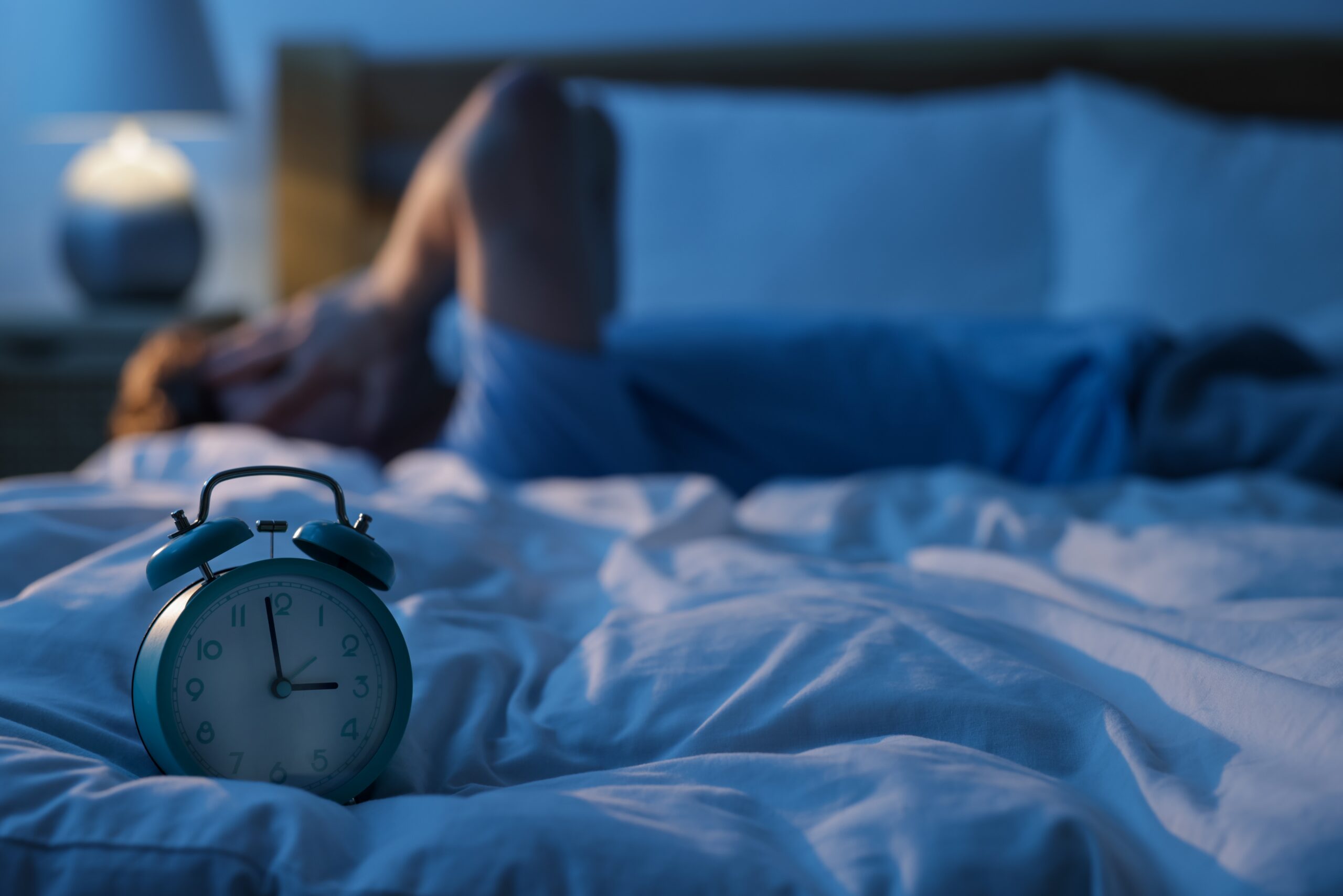 Frustrated man suffering from insomnia.