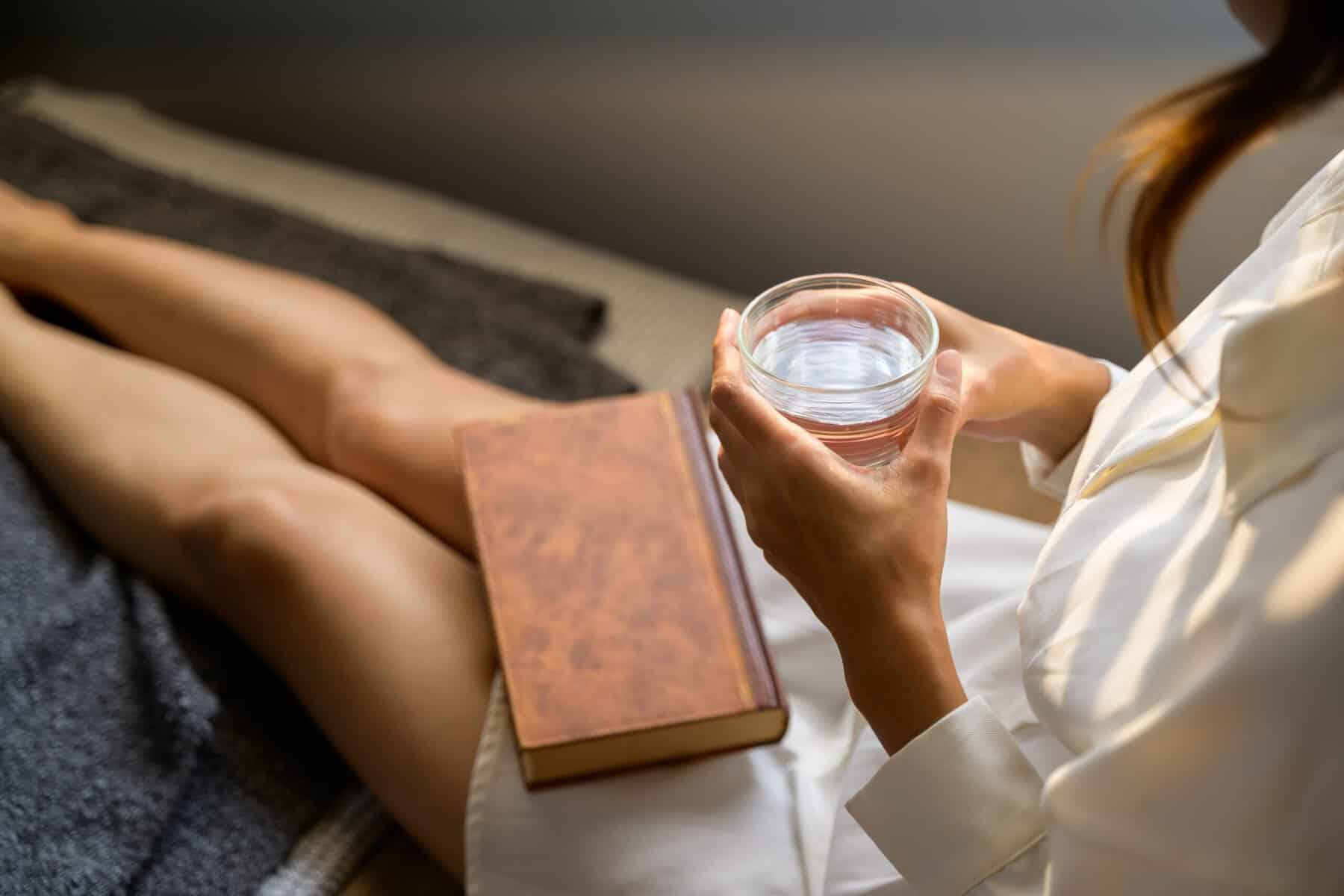 A woman spending time alone with her journal.