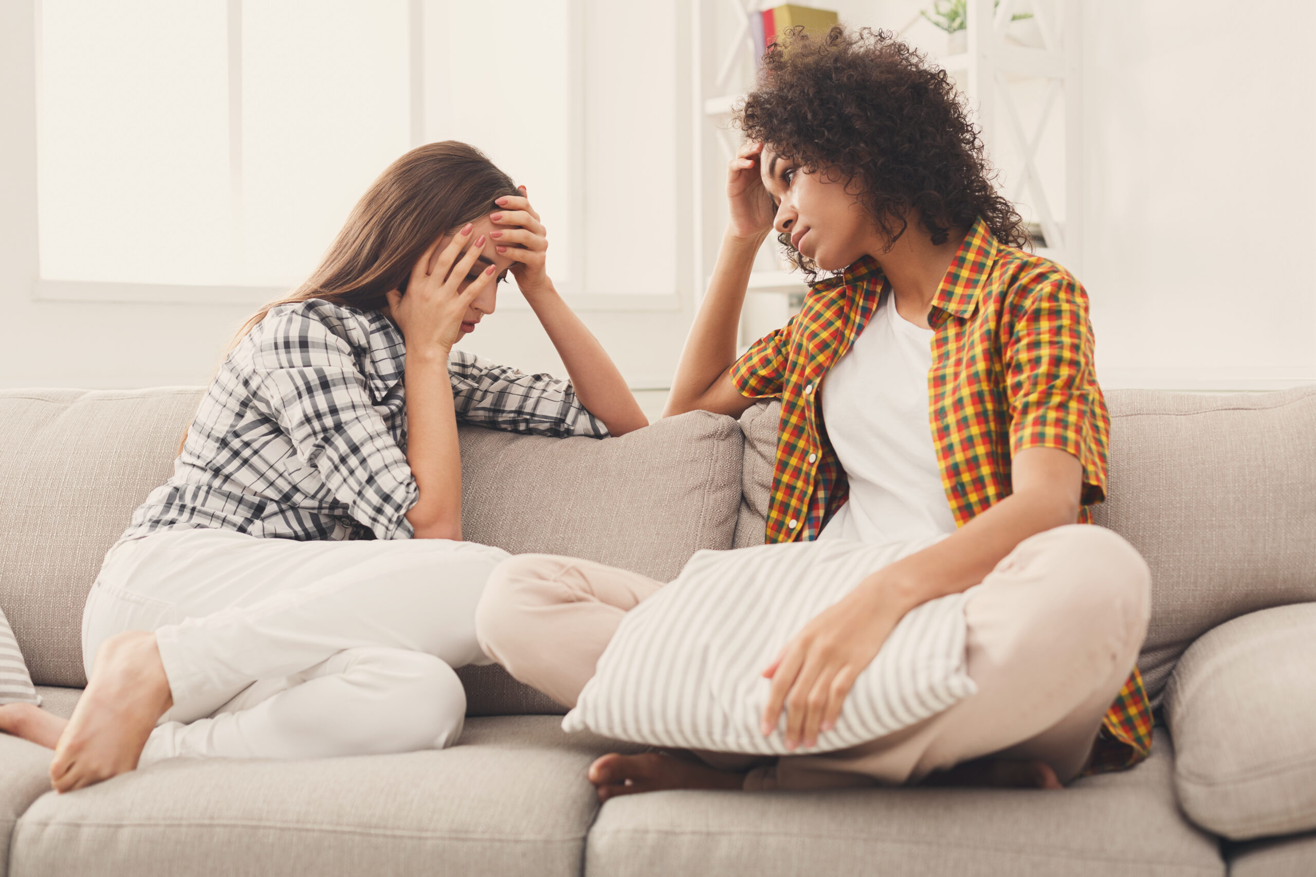 A woman feels entitled to her friend's attention.