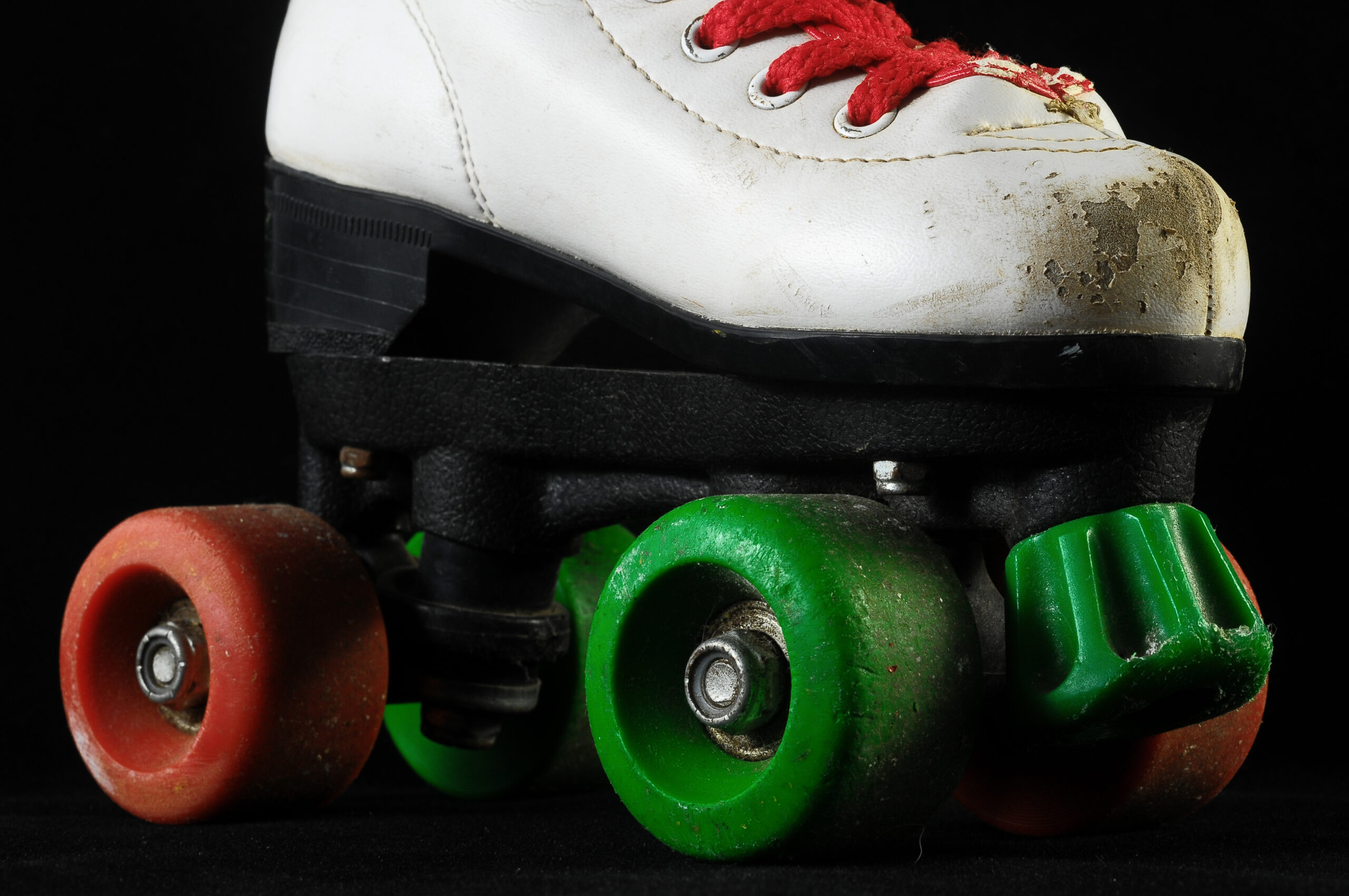 A 1980s vintage roller skate.