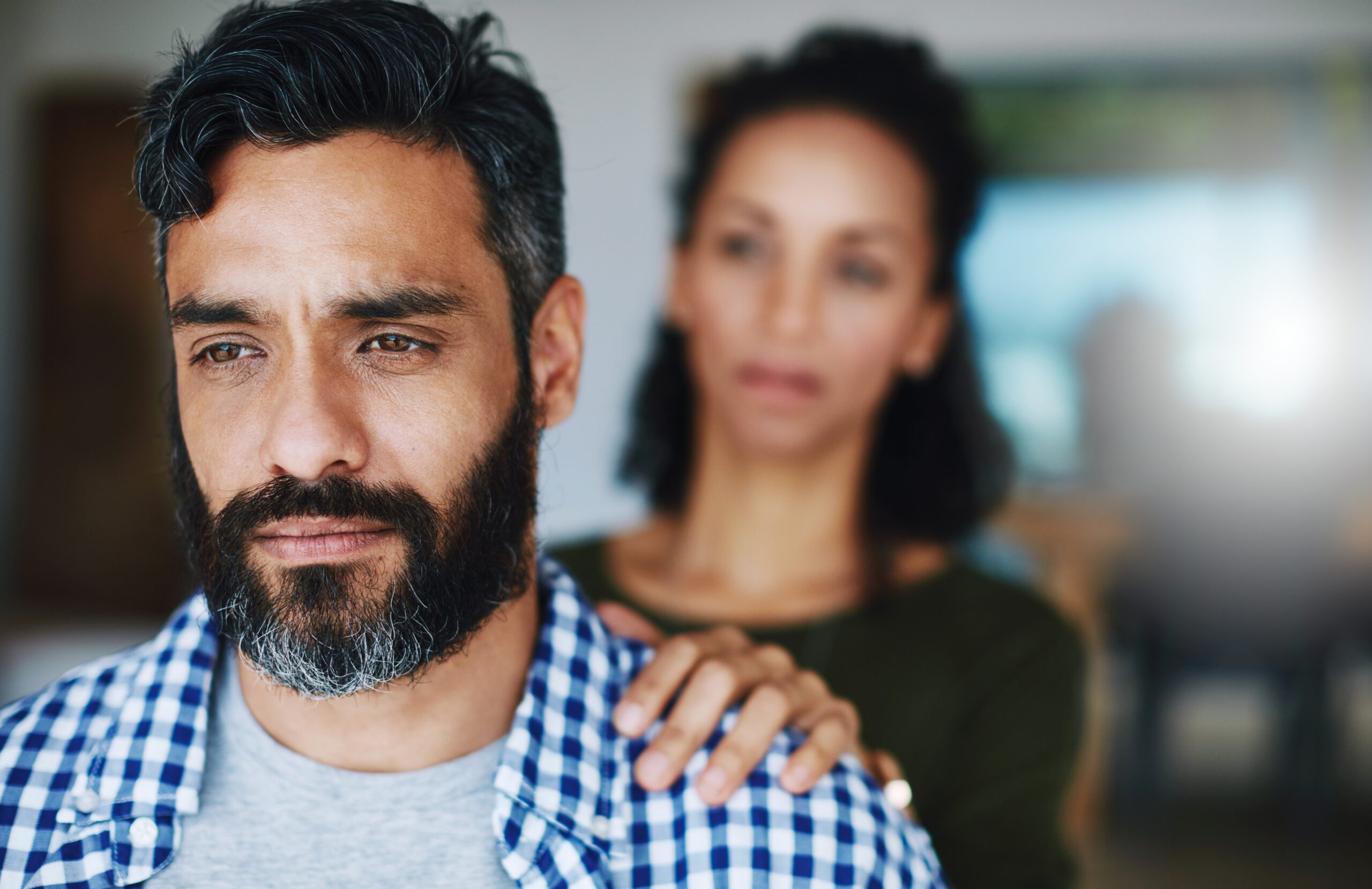 A husband and wife going through a separation.