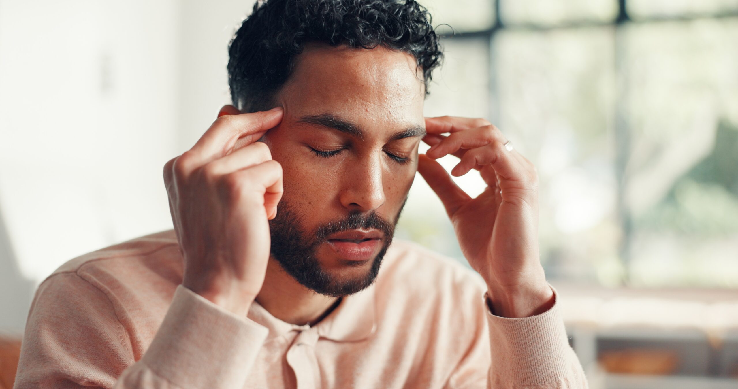 A man imagining the worst-case scenario in his life.