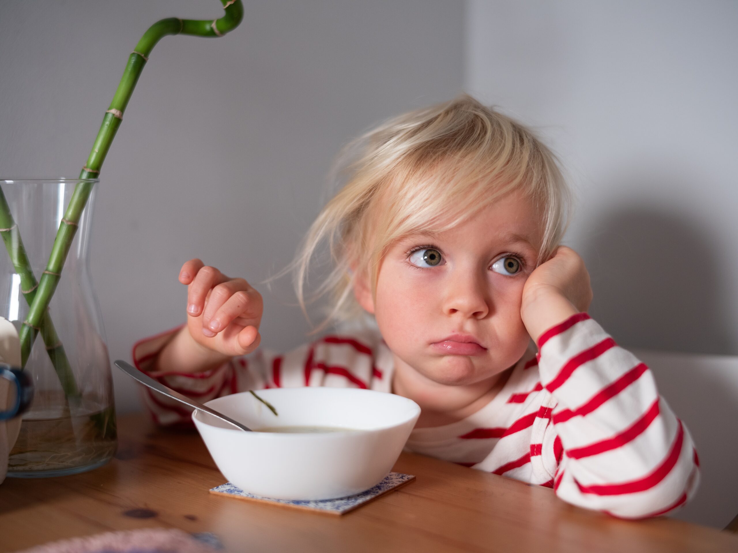 A little girl who's worried about how things will work out.