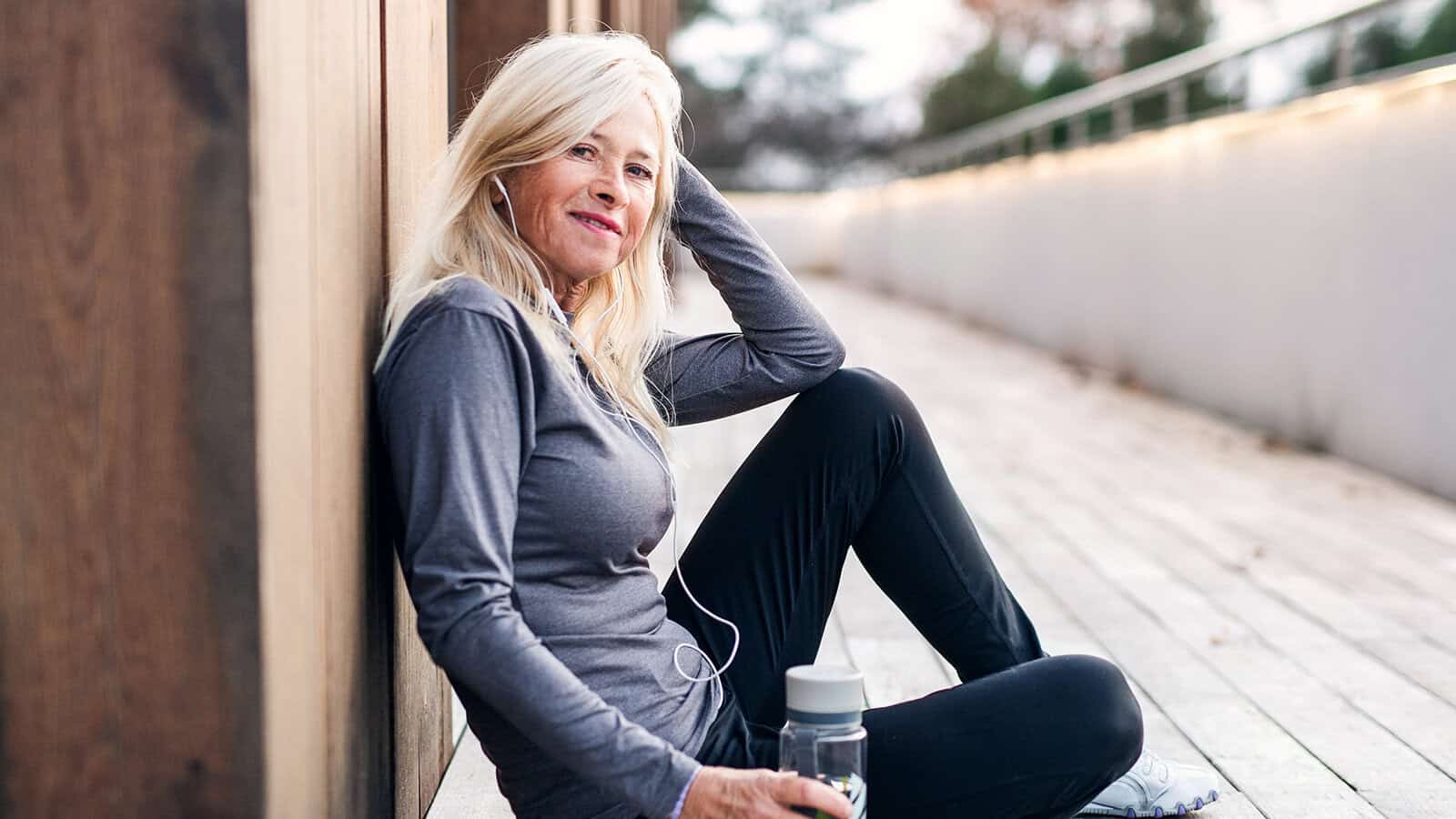 woman in her 70s and looking very fit for her age