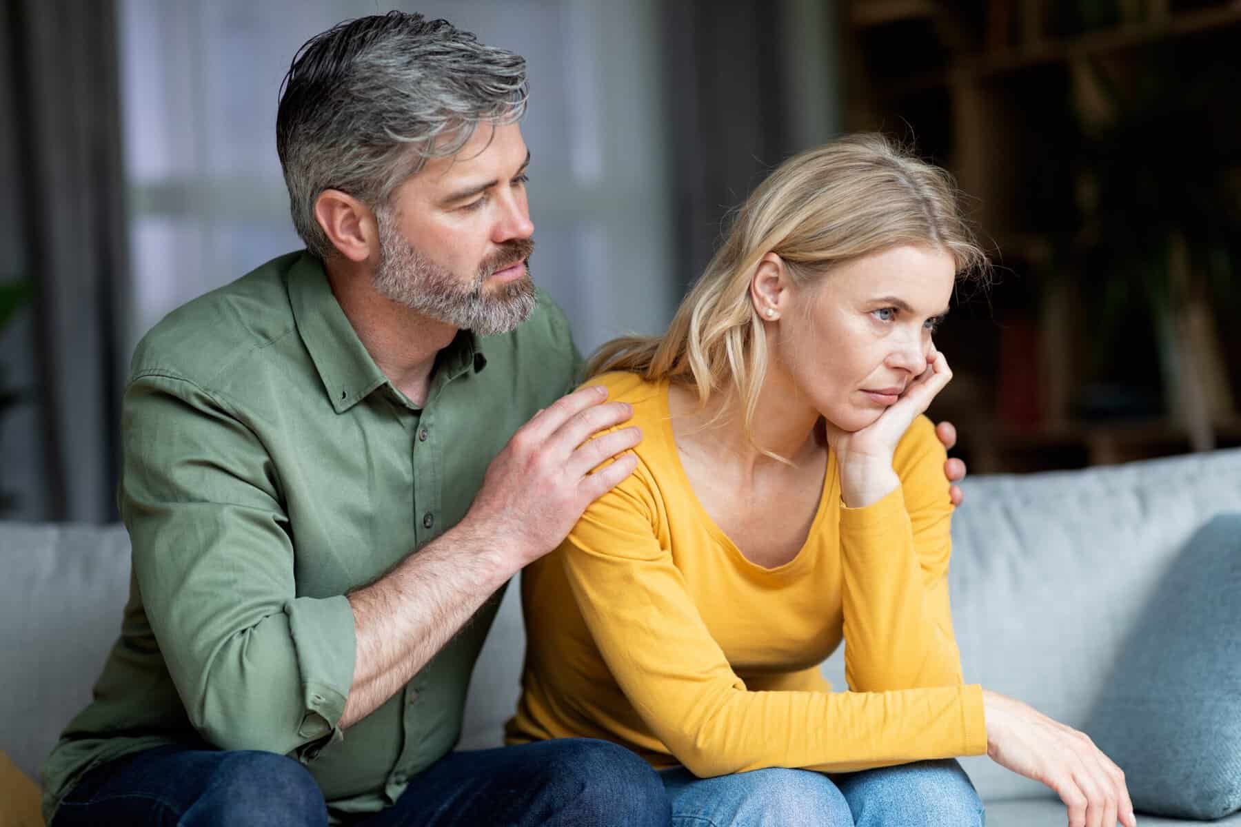 A midlife woman who's stopped tolerating bad behavior from her husband.