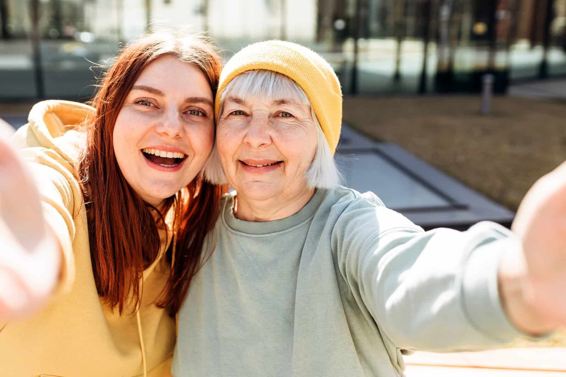 A 37-year-old with her closest friend who is in her 60s.