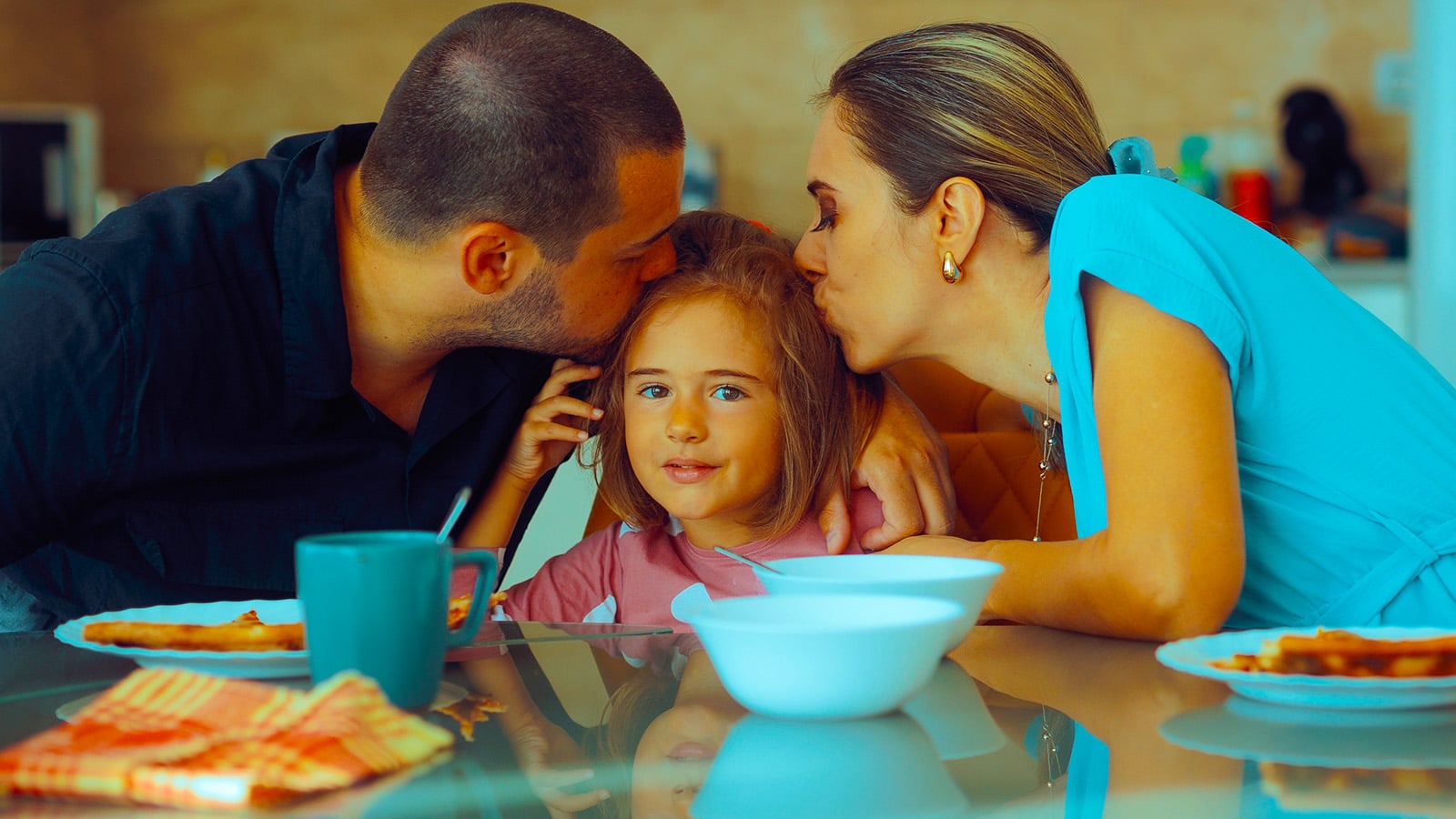 mom and dad dote on only child