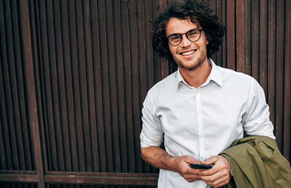A successful smiling business man