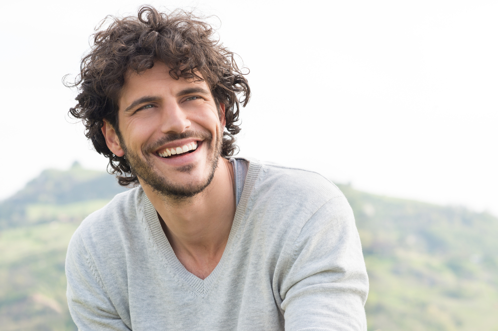 Handsome chill man smiling