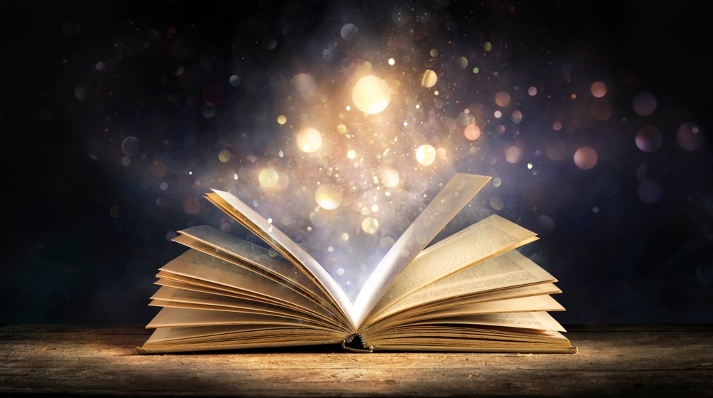 A book with a magic spell.