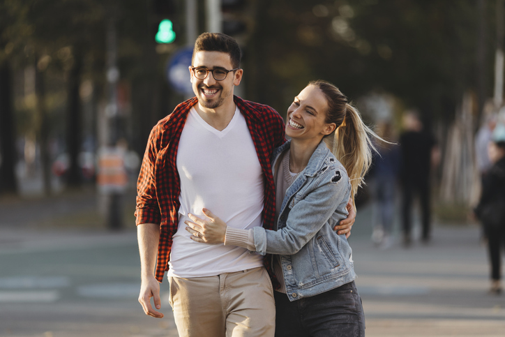 Happy couple on a sunny day
