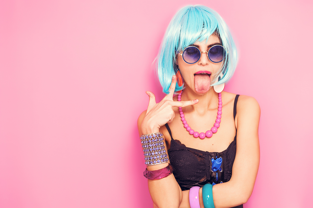 Young woman making a funny face.