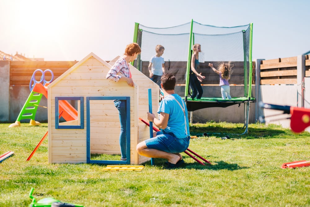 Children playing on a playground.