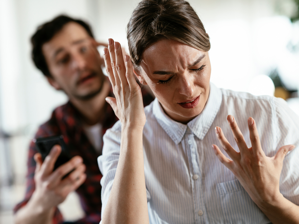 A couple in an argument.