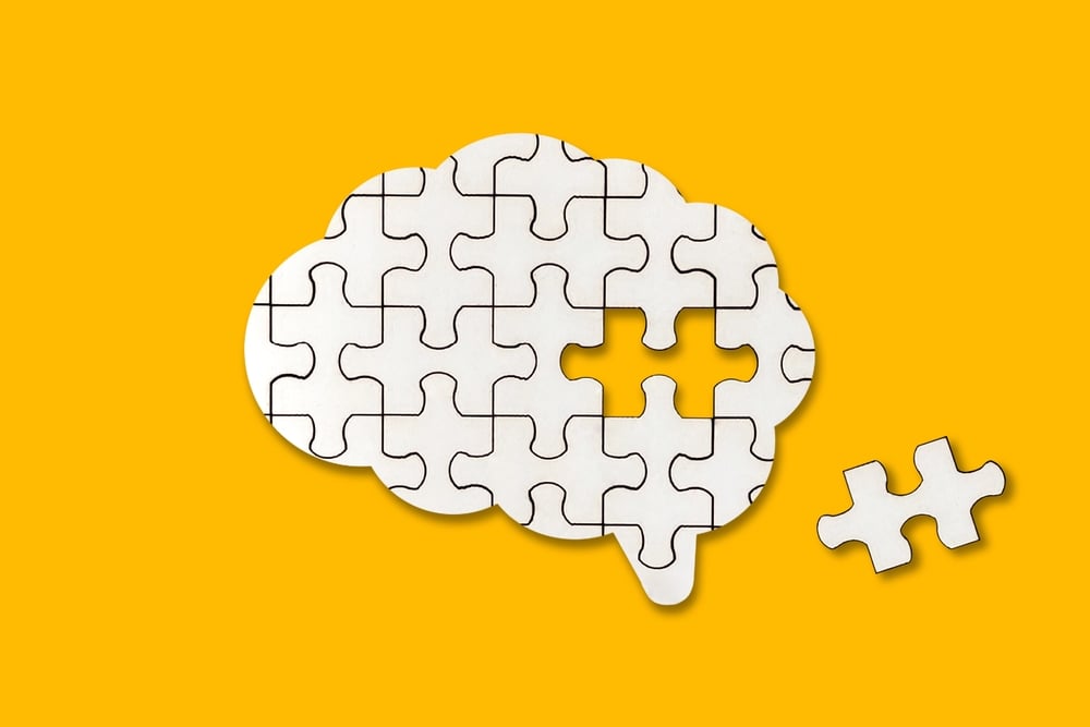 A puzzle with a missing piece