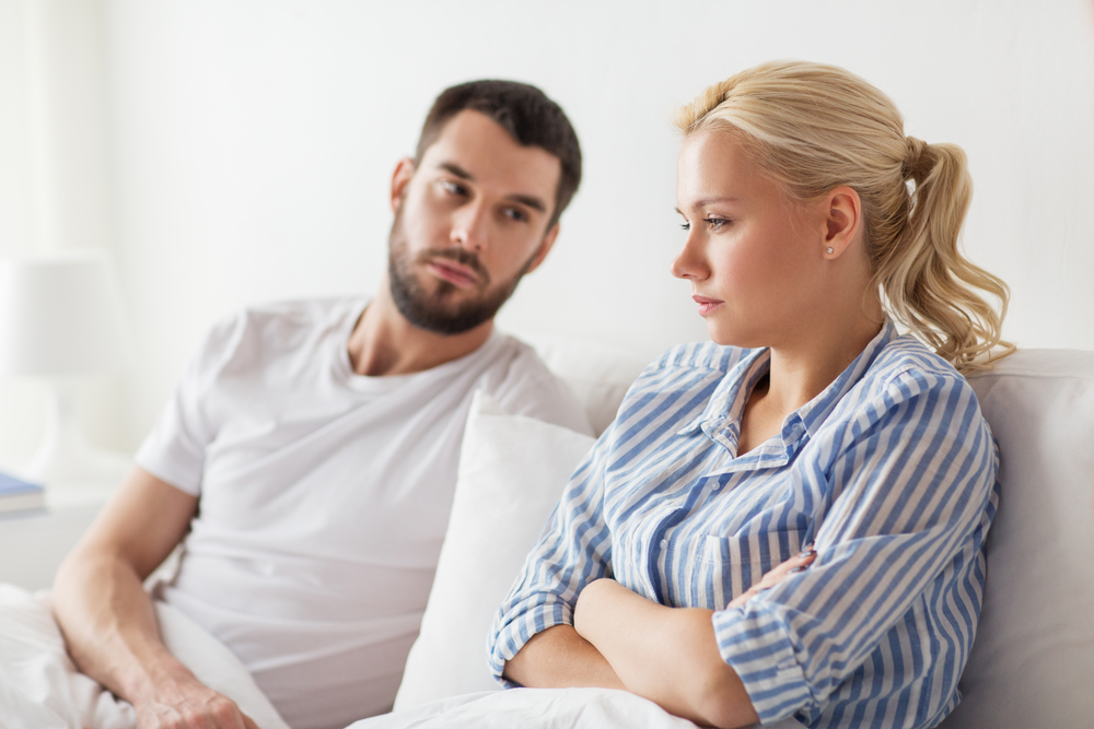 Two people in a relationship talking to each other