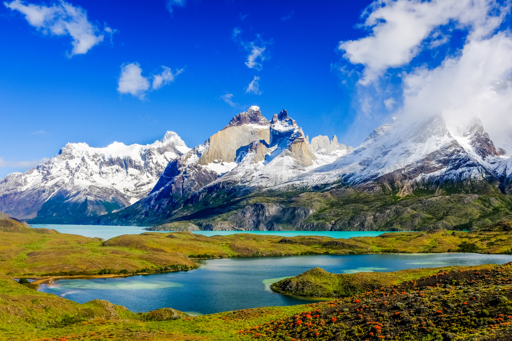 Beautiful mountain range in Patagonia. 