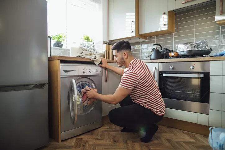 Man doing the laundry