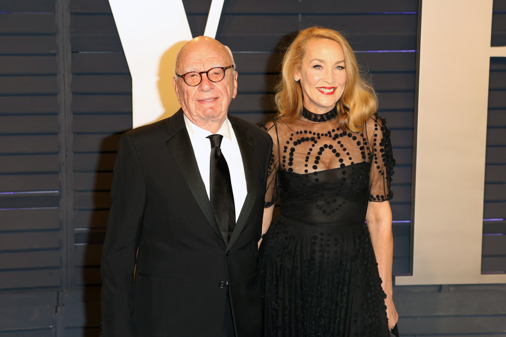 Rupert Murdoch and Jerry Hall.