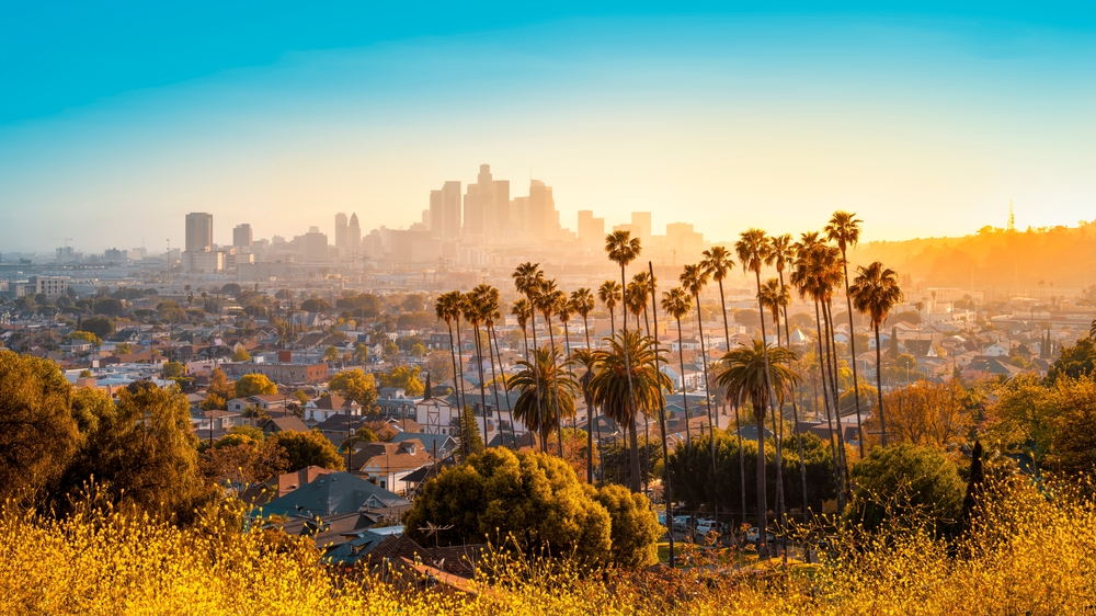 The skyline of Los Angeles.