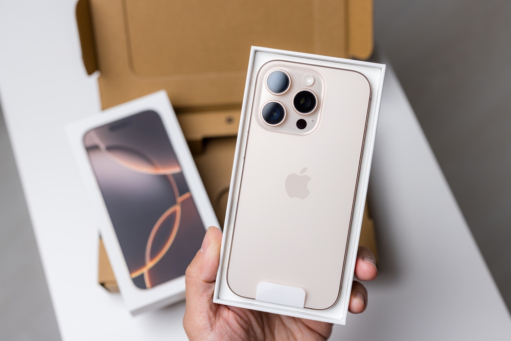 An iPhone in its box.