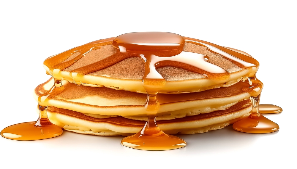 Pancakes with syrup.