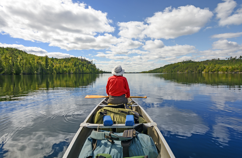 A man on a boat in Minnesota.