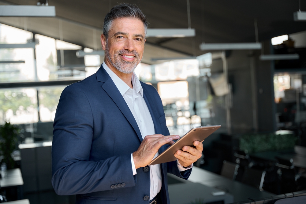 Middle aged businessman at the office/work