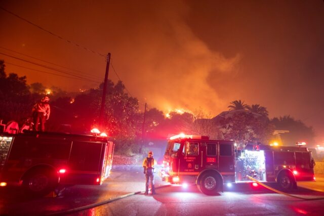 Firefighters Battle wildfires.