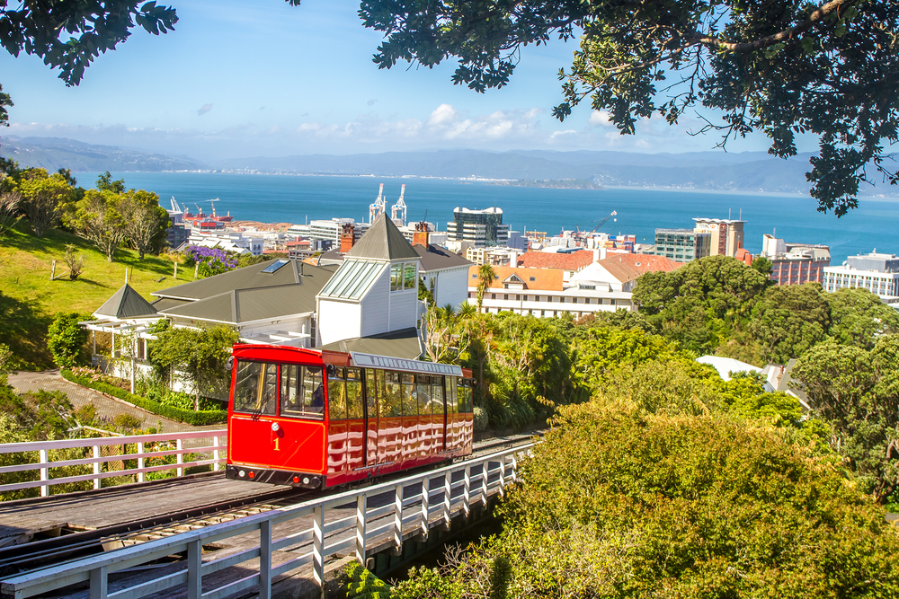A cable car in New Zealand.