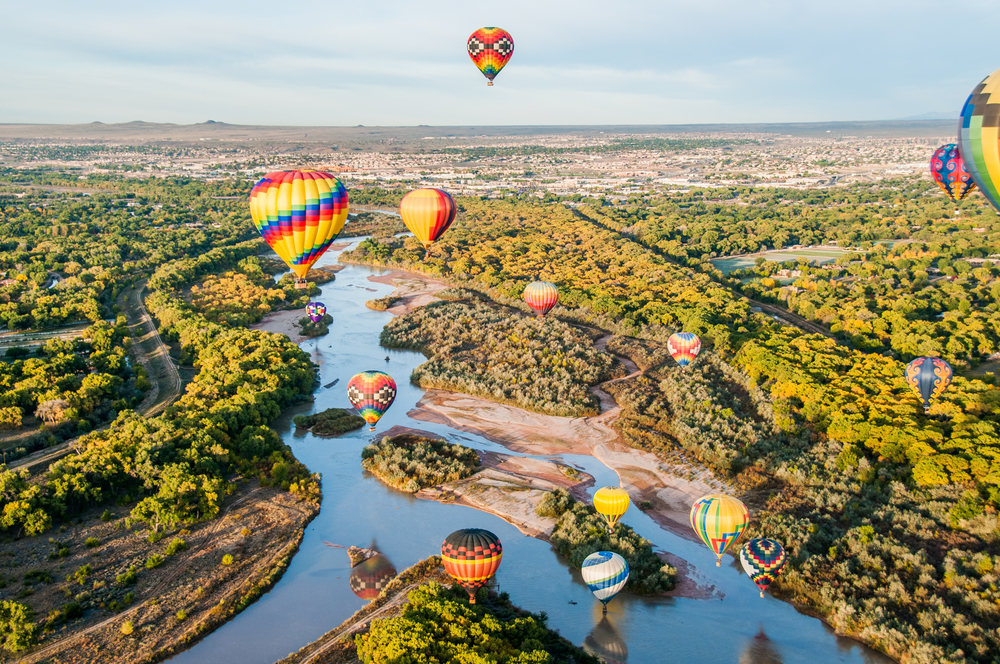 Balloons over the Rio Grande, TX.