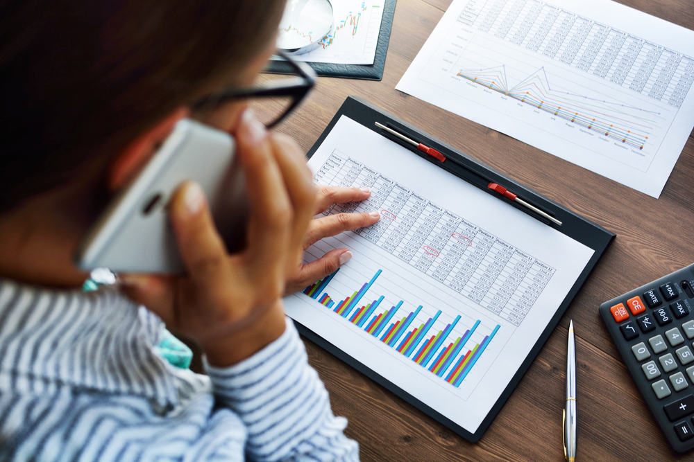 An accountant at work.